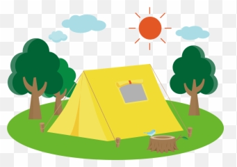 Camp Tent Clipart - Children Enjoying Summer Holidays Emoji,Camping Emojis For Text Message