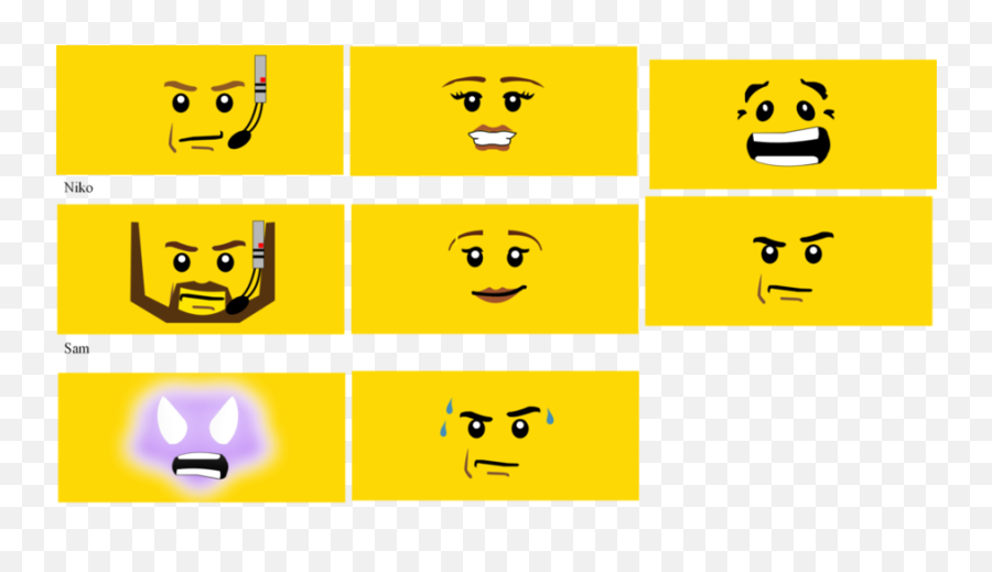 Download Hd Smiley - Lego Faces Transparent Png Image Lego Mini Face Decal Emoji,Emoticon Of Yosemite Sam