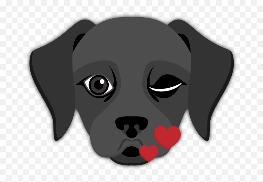 Download Send Your Friends Cute Black Labrador Retriever - Black Dog Emoji,Friends Emoji