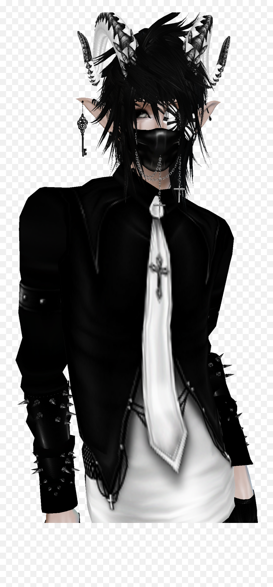 Pin On Imvu Stuff Related - Anime Man With Black Hair And Piercings Emoji,How To Draw Emotions Of Furries