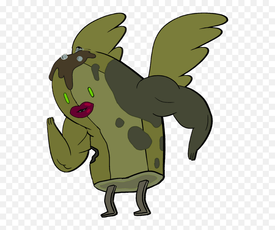 Zombie Banana Guard With Wings Lips And Muscles - Adventure Time Chocolate Zombie Emoji,Banana Emoji Rice Png Hd