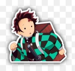Tanjiro Run Sticker - Cute Tanjiro Emoji,Discord Vegeta Emoji Pack
