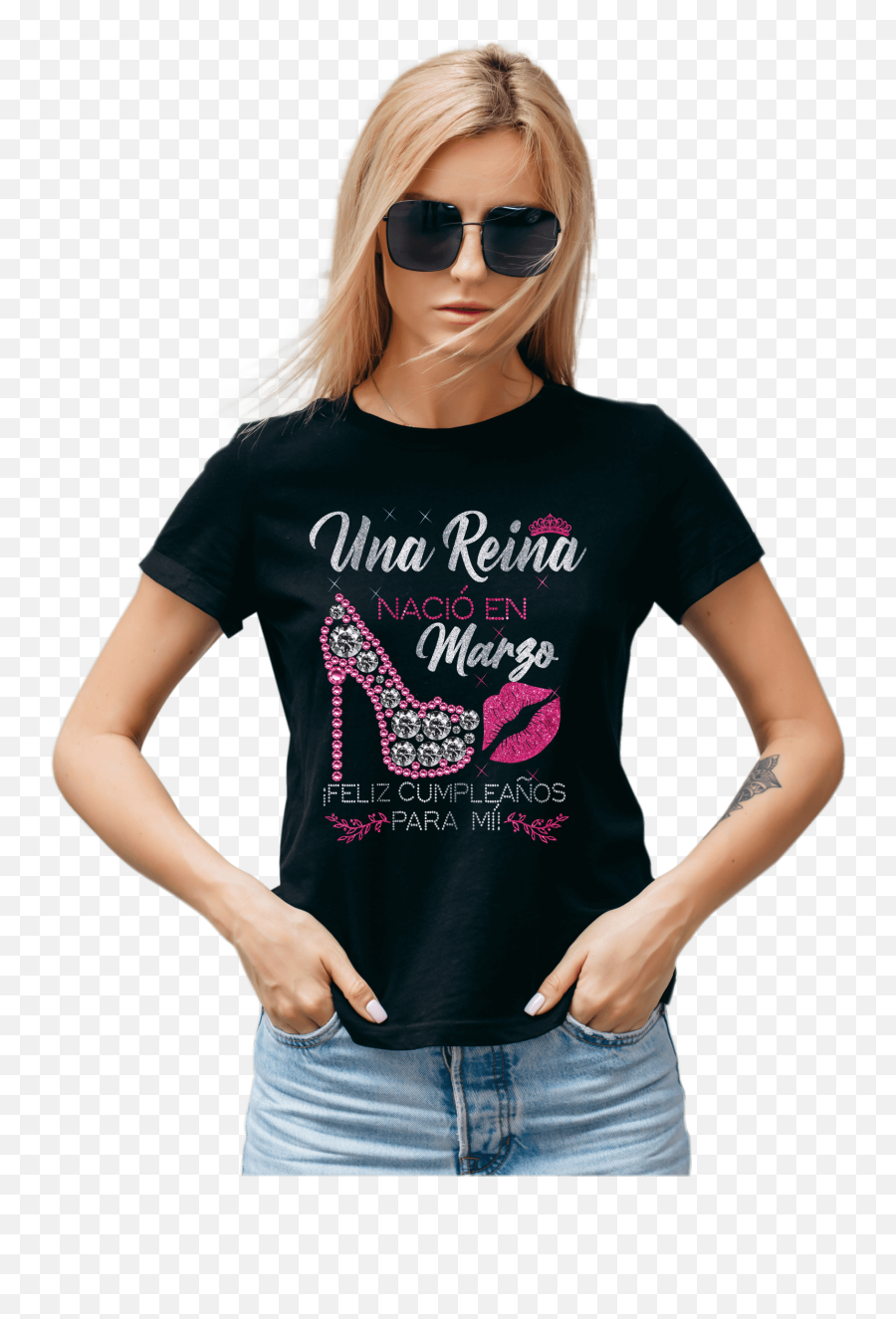 Camiseta Una Princesa Nació En Marzo - Girls Black T Shirt Style Emoji,Playeras De Emojis Para Cumplea?os