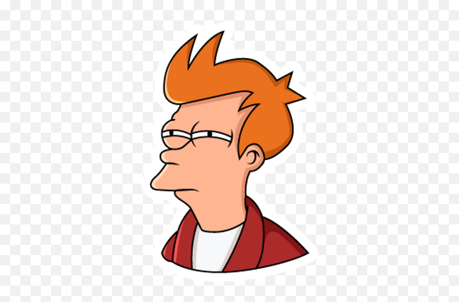 Futurama Fry Not Sure If Meme Sticker - Fry Futurama Meme Png Emoji,Side Eyeing Chloe Emoticon