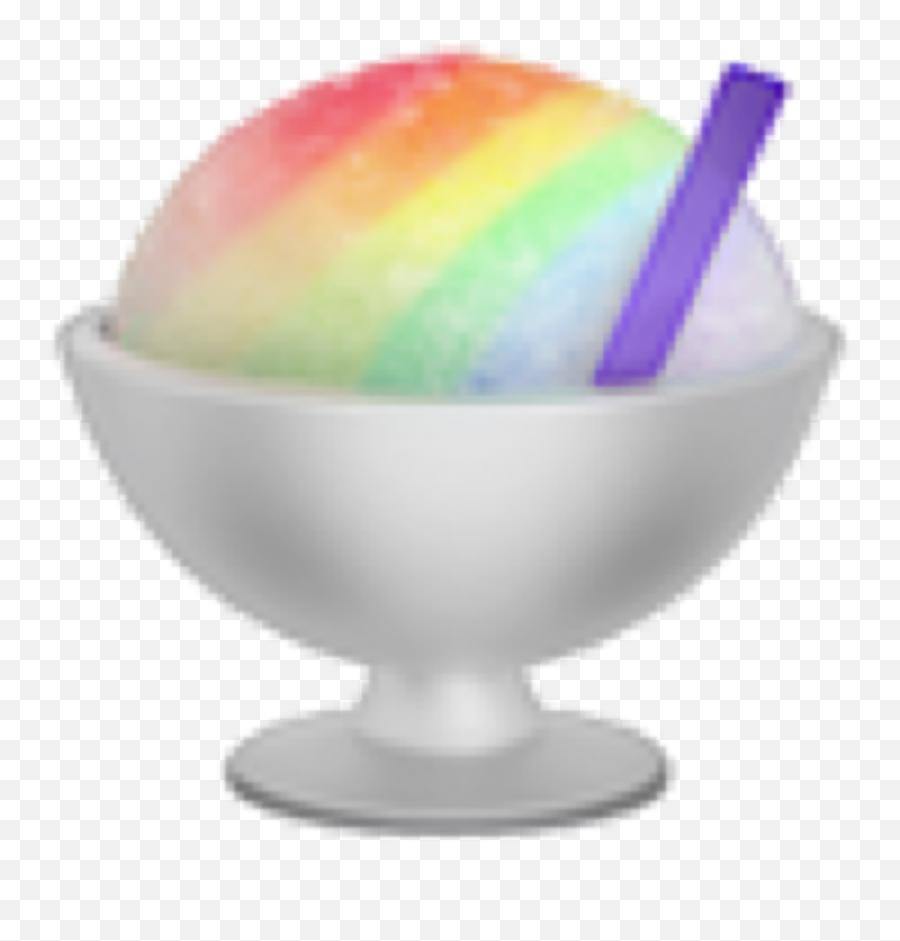 Download Shaved Rainbow Ice Cream Emoji - Ice Cream,Italian Emoji