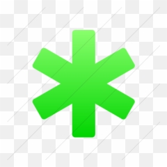 Iconsetc Simple Ios Neon Green Gradient Foundation 3 - Asterisk Green Emoji,Dollar Sign Asterisk Emoticon