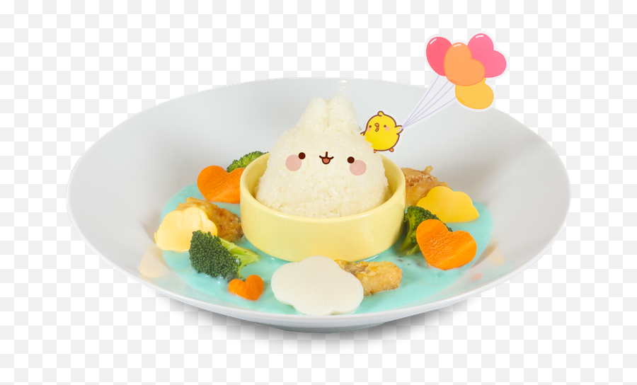 Pop - Up Molangthemed Cafe Available At Bugis From Feb 18 Cute Molang Food Emoji,Lemmy Emoticon