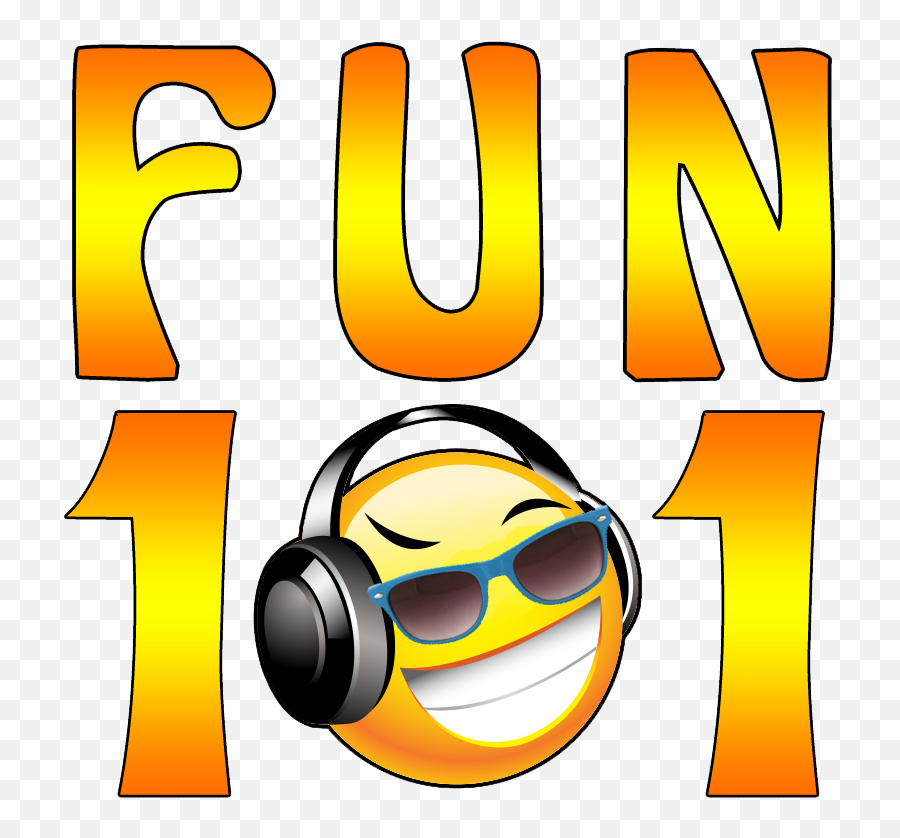 Download Hd Fun 101 Logo The Winner - Listenupyallcom Emoji,Listening To Headphones Emoticon