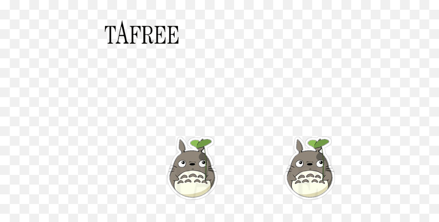 Tafree Brincos Acrílicos De Totoro Resina Epóxi Pequena Clipe Emoji,Orelha Emoticon