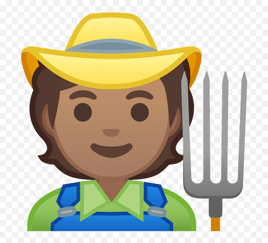 Farmer Emoji Clipart - Emoji Agricultora,Farmer Emoji