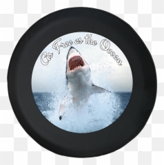 Great White Shark Free As The Ocean Salt Water Spare Tire Cover Fits Jeep Rv U0026 More 28 Inch Emoji,Sharks Dont Feel Emotions