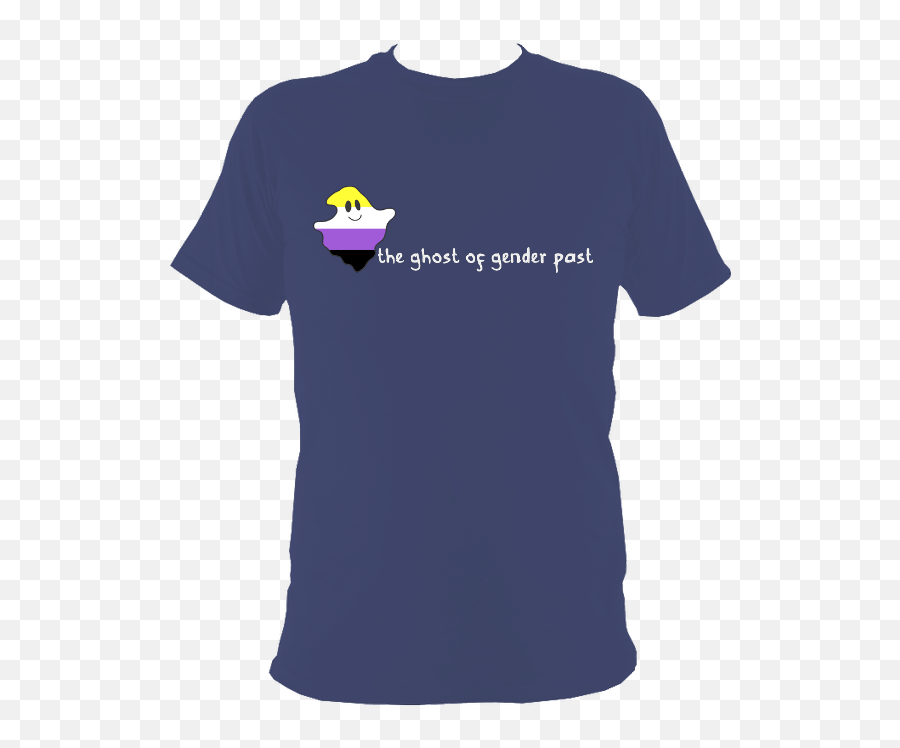 The Ghost Of Gender Past Non - Binary Tshirt Emoji,Non Bionary Flag Emoji