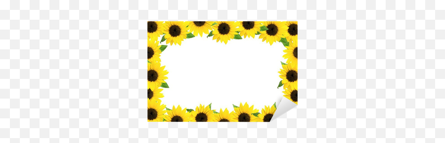 Sticker Frame Of The Sunflower - Pixersus Emoji,Sunflowet Emoji