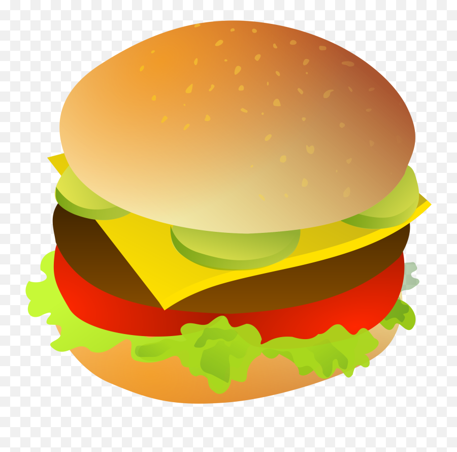 Hamburger Svg Fast Food Svg Freeuse - Cheese Burger Clipart Emoji,Burger Emoji Png
