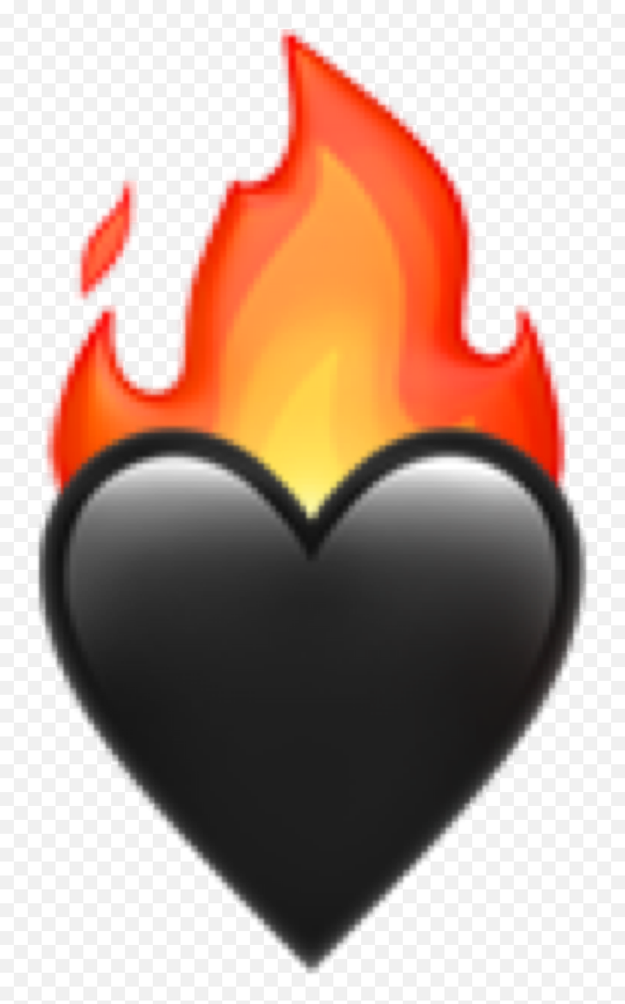 Fire Heart Emoji Iphone Iphoneemoji Sticker By Norak,Black Heart Emoji Iphone