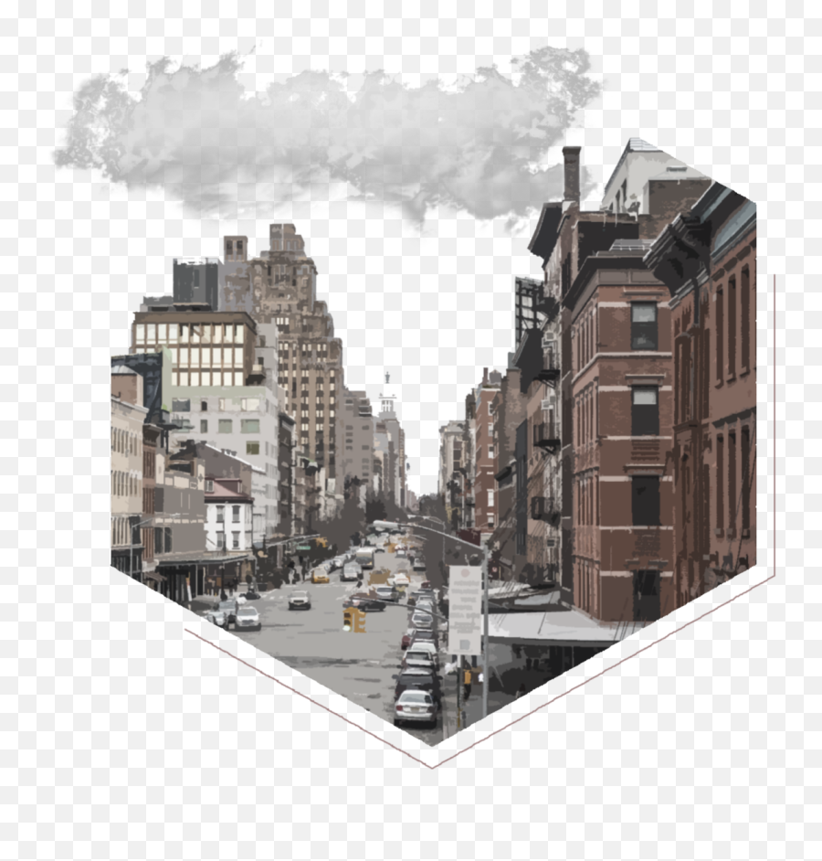 City Nyc Geometry Polygon Sticker By 4asno4i - The High Line Emoji,Emoji Cookies Nyc