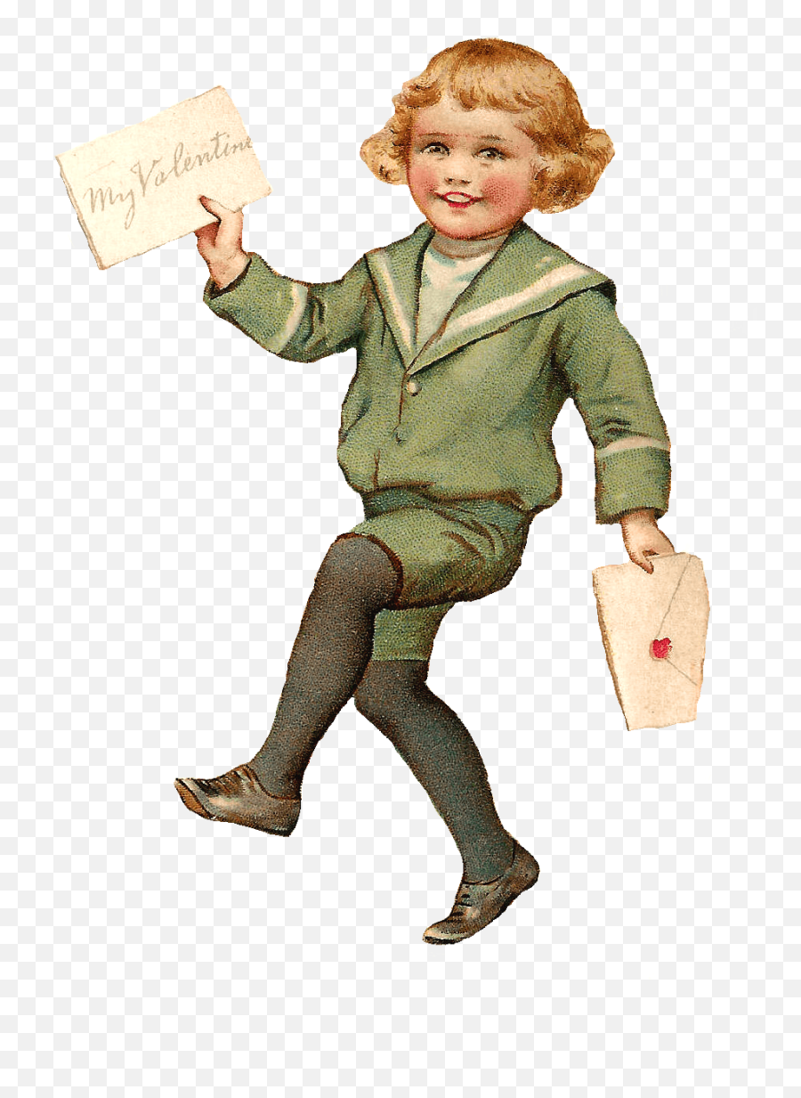 Valentine Boy - Vintage Boy Png Emoji,Letter And Boy Emoji