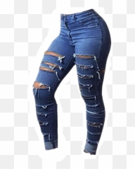 Jeans Shorts Pants Blue Sticker By Erie05 - Baddie No Background Pants Emoji,Emoji Pants For Women