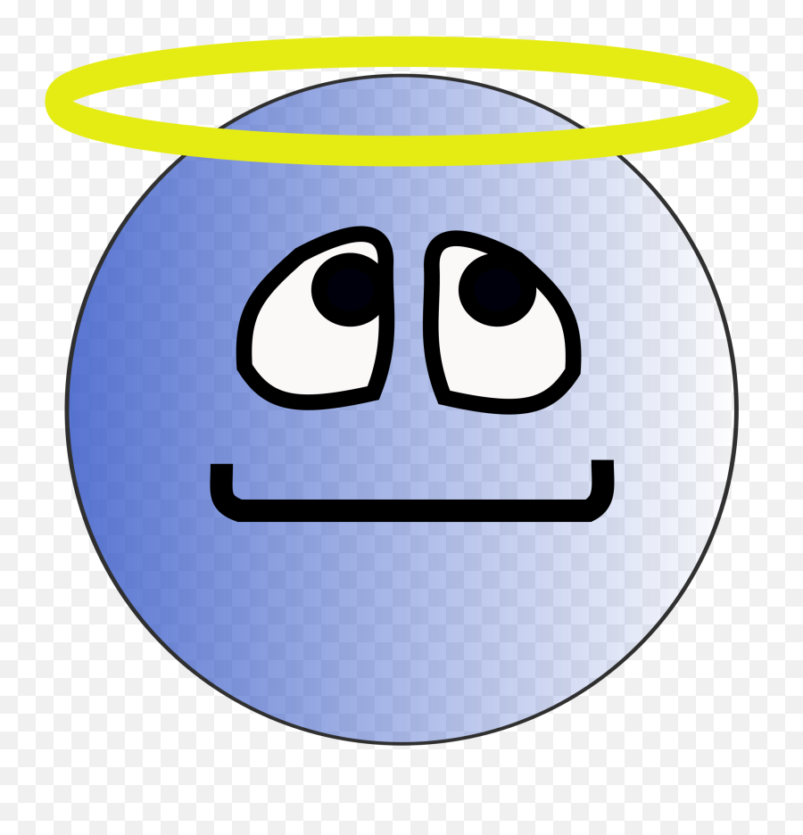Fileangel - Smileysvg Wikimedia Commons Angel Smiley Emoji,>:3 Emoticon