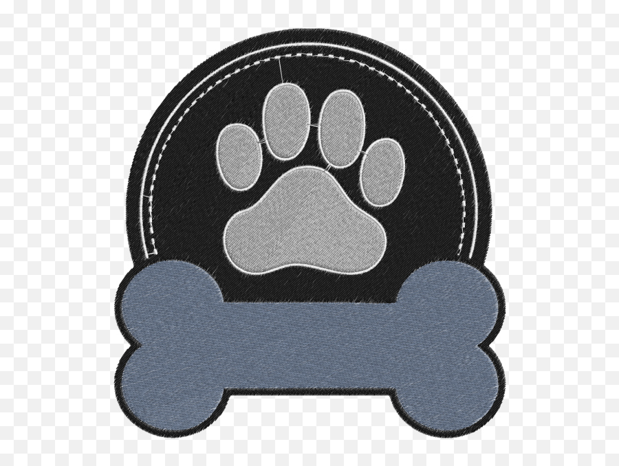 Matriz De Bordado Pata Ossinho Circulado - Dog Bone Stickers Emoji,Emoticons De Cachorro