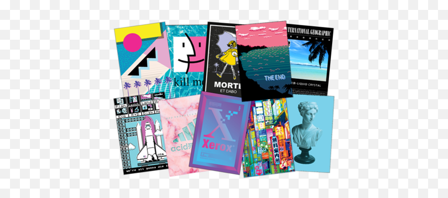 Aesthetic Graphic Design Archives Phlox App - Vaporwave Posters Emoji,What Is Aesthetic Emotion