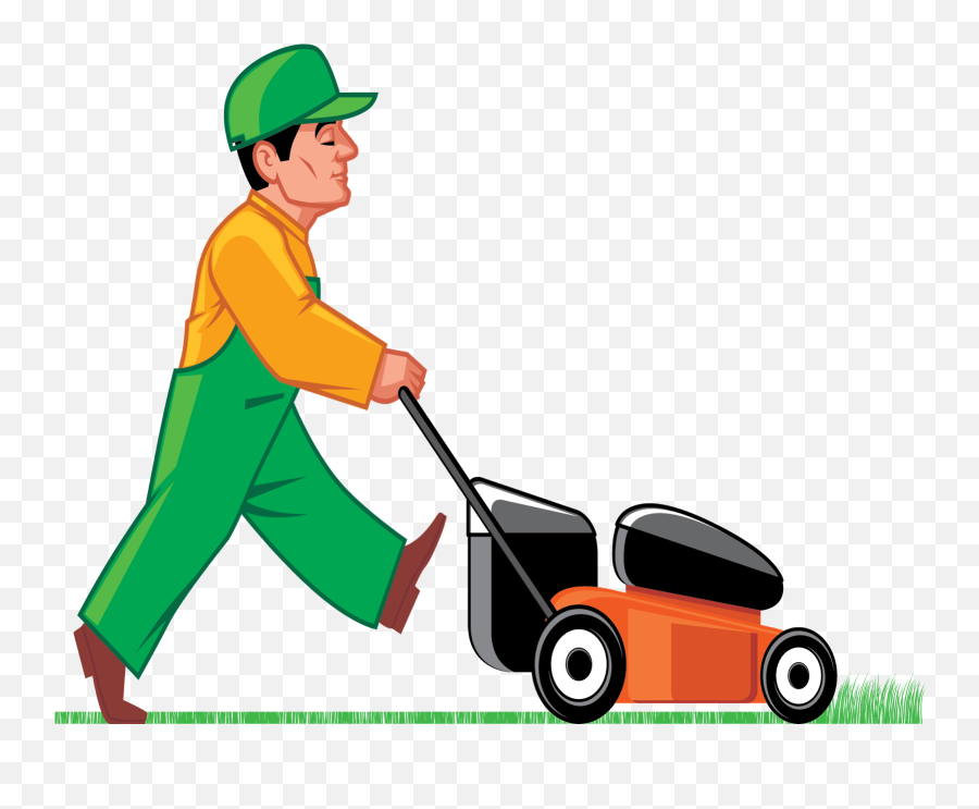 Mowing Clipart Yard Cleaning Mowing - Transparent Background Lawnmower Clipart Emoji,Lawn Mowing Emoji