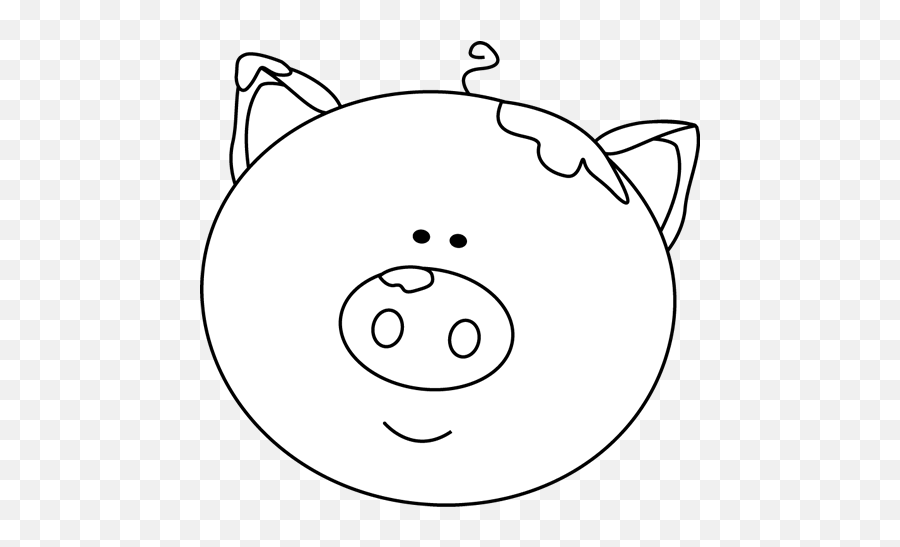 Clipart Panda - Pig Face Clipart Black And White Emoji,Pig Kawaii Emoticon