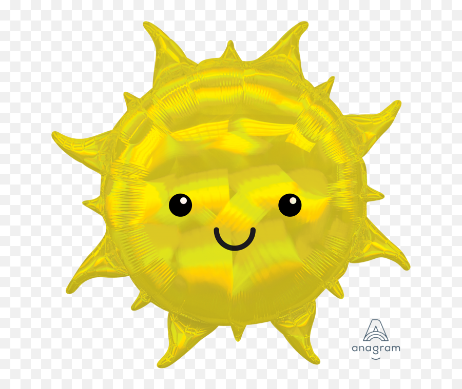 27 - Foil Sun Balloon Emoji,Latex Angry Emoticon