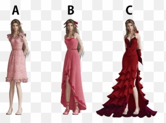 Results Of The Final Fantasy Vii Remake - Aerith Dresses Emoji,Surreal Red Dress Emotions