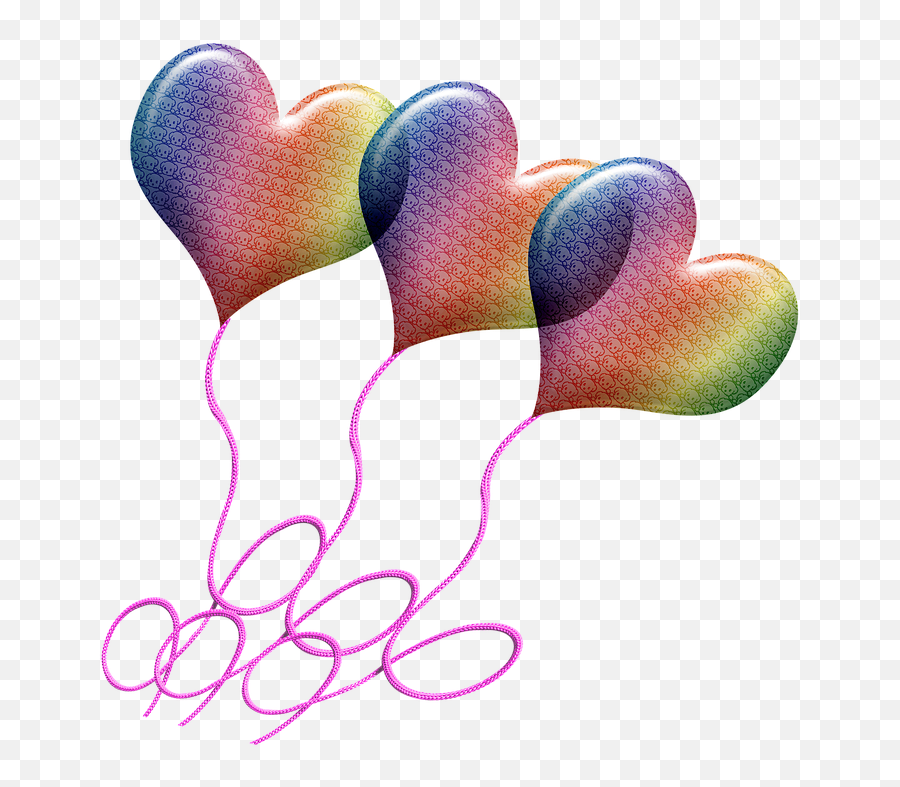 Free Photo Rainbow Heart Balloon Emoji,Multicolored Heart Emojis