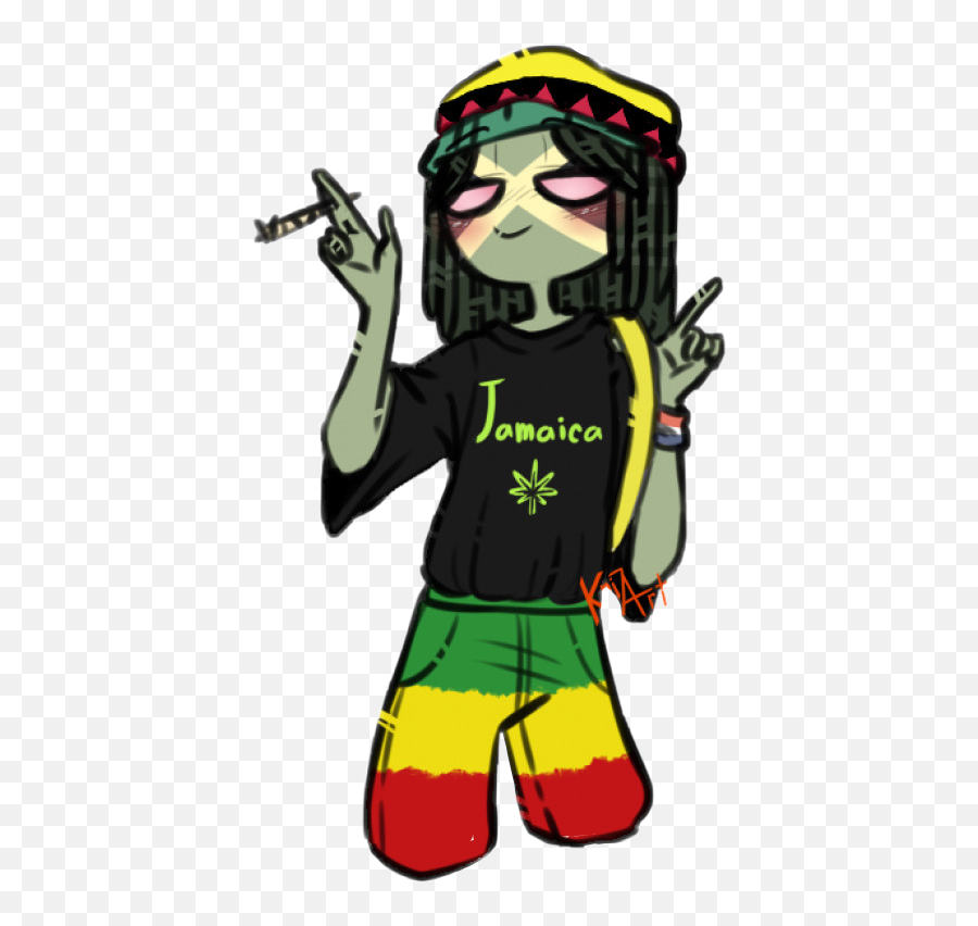 Countryhumans Jamaica Sticker By Caleb - Jamaica Countryhumans Emoji,Jamaica Emoji