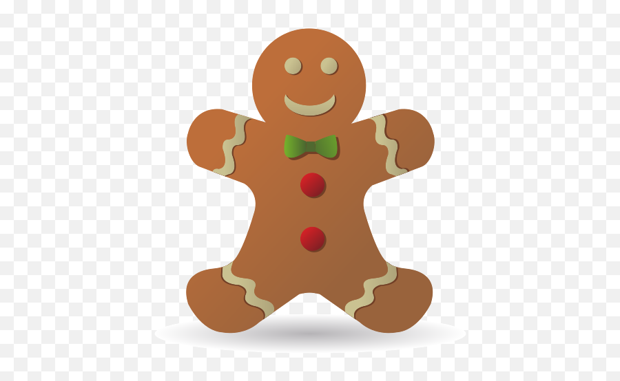 Gingerbread Man Christmas Free Icon Of Christmas Elements - Gingerbread Man Transparent Clipart Emoji,Whatsapp Emoticons Ginger