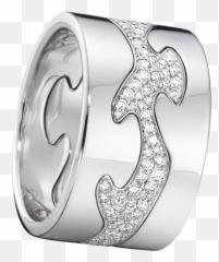 Fusion 3 Piece Ring In 18kt White Gold With Brilliant Cut - Georg Jensen Diamantring Emoji,Emotions Diamonds Idd