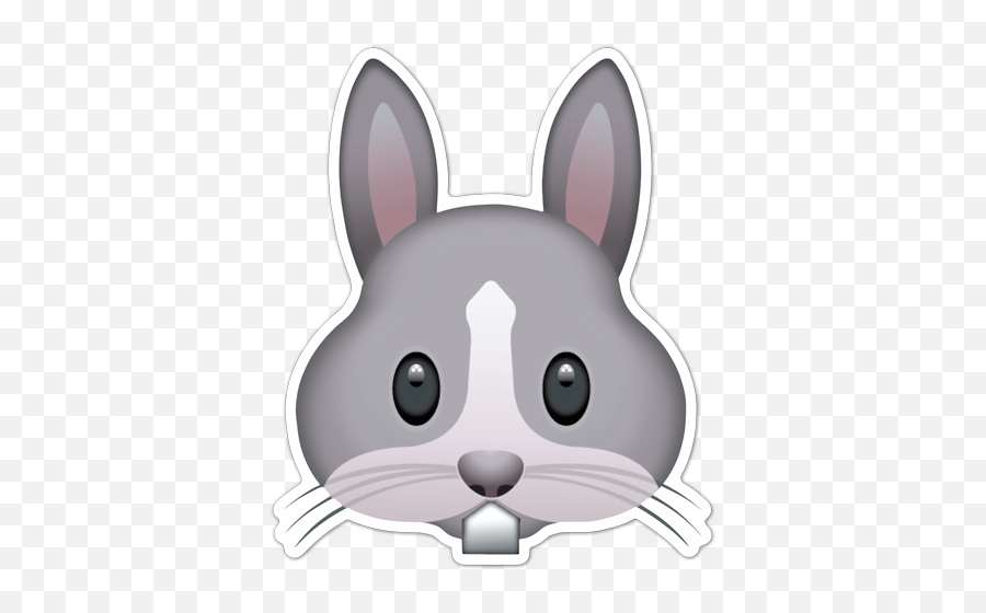 Sticker Rabbit Face Muraldecalcom Emoji,Chinchilla Emoji