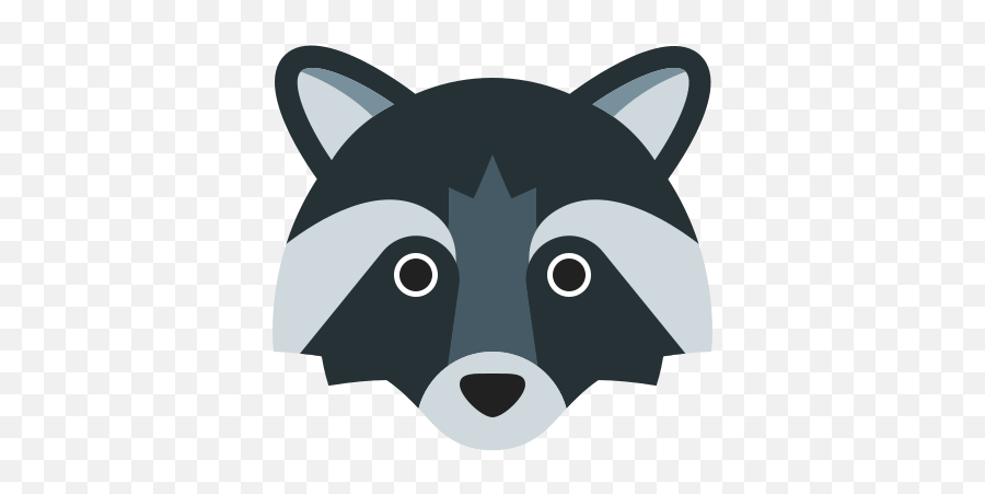 Racoon Icon In Color Style - Black Png Kitty Head Emoji,Raccoon Emoji Icon