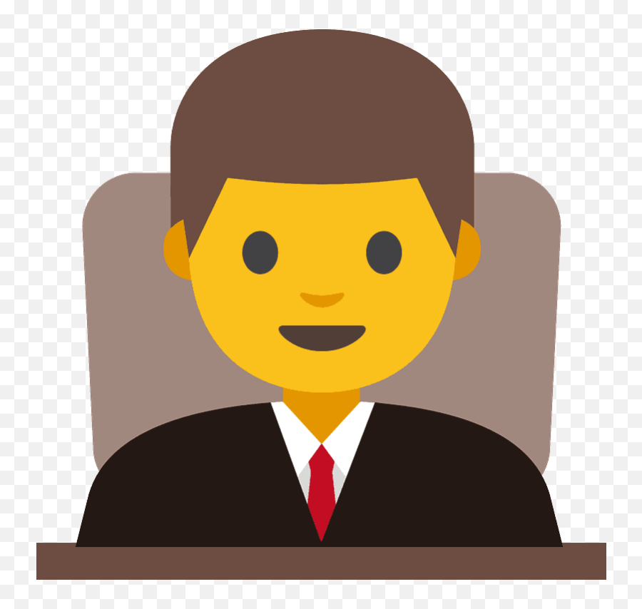 Man Judge Emoji - Abogado Emoji,Justice Emoji