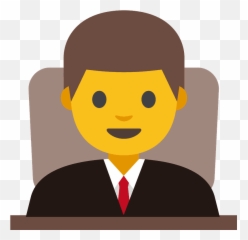 Man Judge Emoji - Abogado Emoji,Justice Emoji