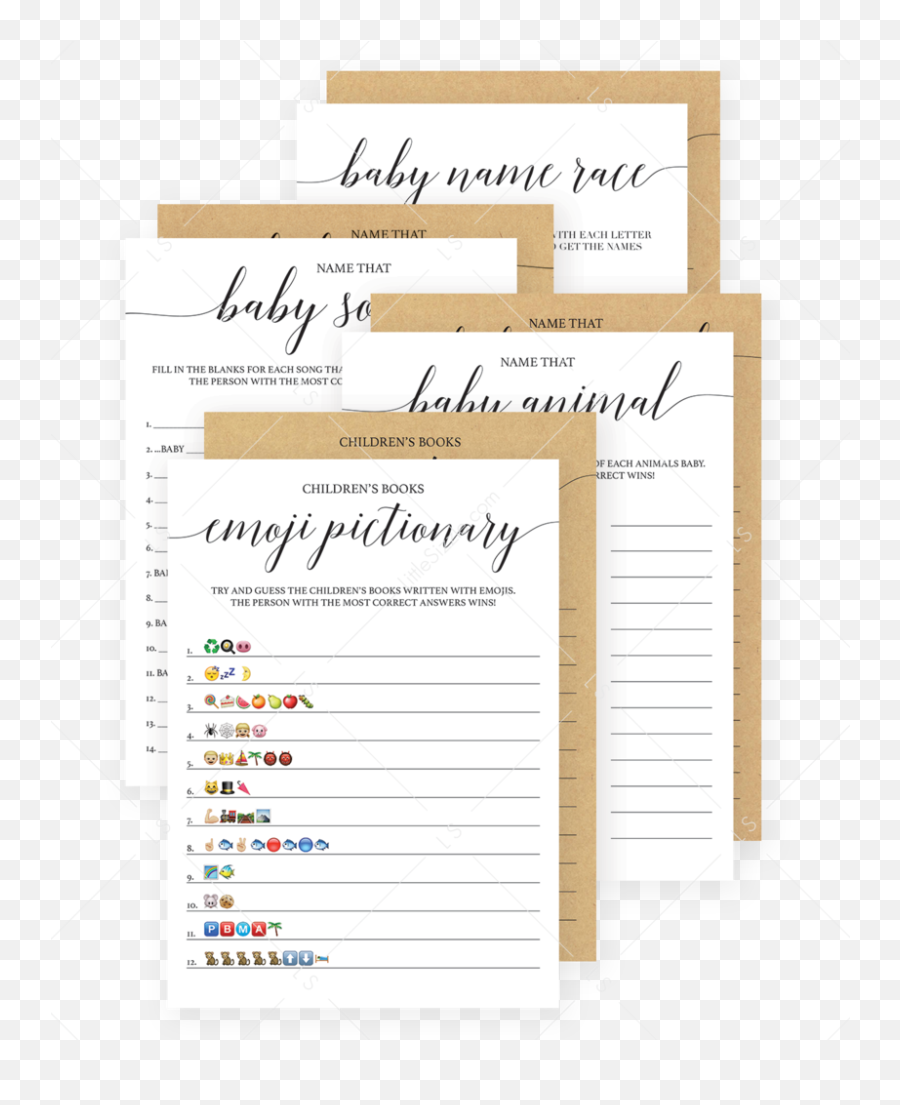 Gender Neutral Twin Baby Shower Wish - Horizontal Emoji,Baby Books Emoji Pictionary Answers