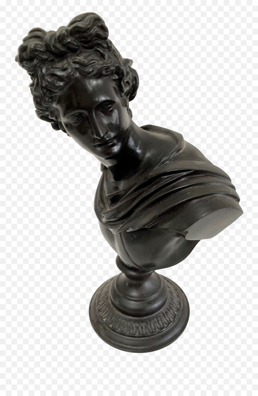 Mid 20th Century Greek Style Male Bust - Hair Design Emoji,Greek Sculptural Style Lots Of Emotion