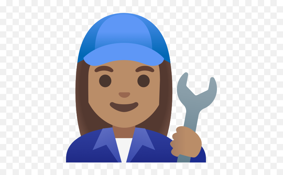 U200d Mechanic Woman With Wrench Woman With Medium Skin Tone - Dibujo Animado Dibujo Mujer Mecanica Emoji,Popular Skin Tone Emojis