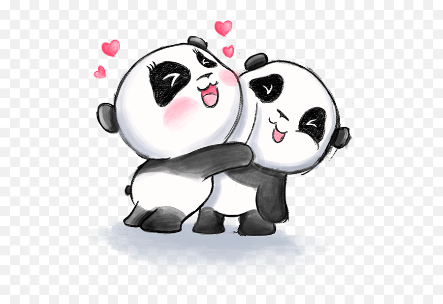 Be My Panda Valentine - Hand Drawn Love Stickers By Lee Jay Emoji,Plurk Emoticons Panda