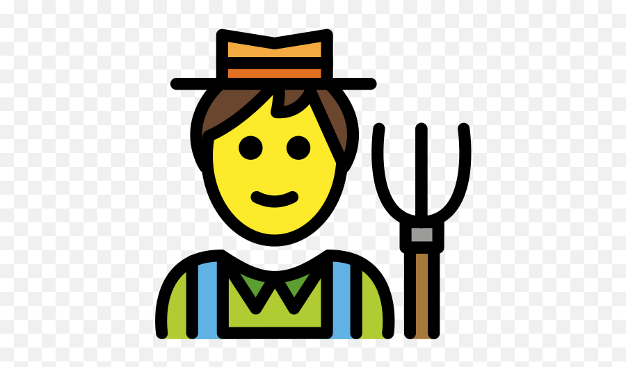 Man Farmer Emoji - Wasapp Agricultora Emoticono,Farmer Emoji