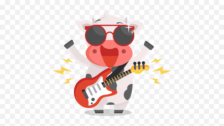 Rockstar Stickers - Free Music And Multimedia Stickers Emoji,Bass Playing Emoticon
