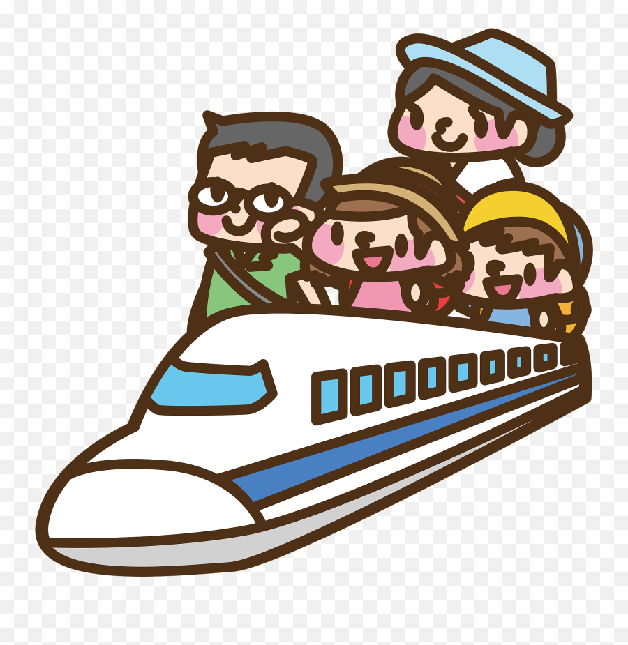Family Travels On The Bullet Train Clipart Free Download Emoji,Emojis By Trips Clipart