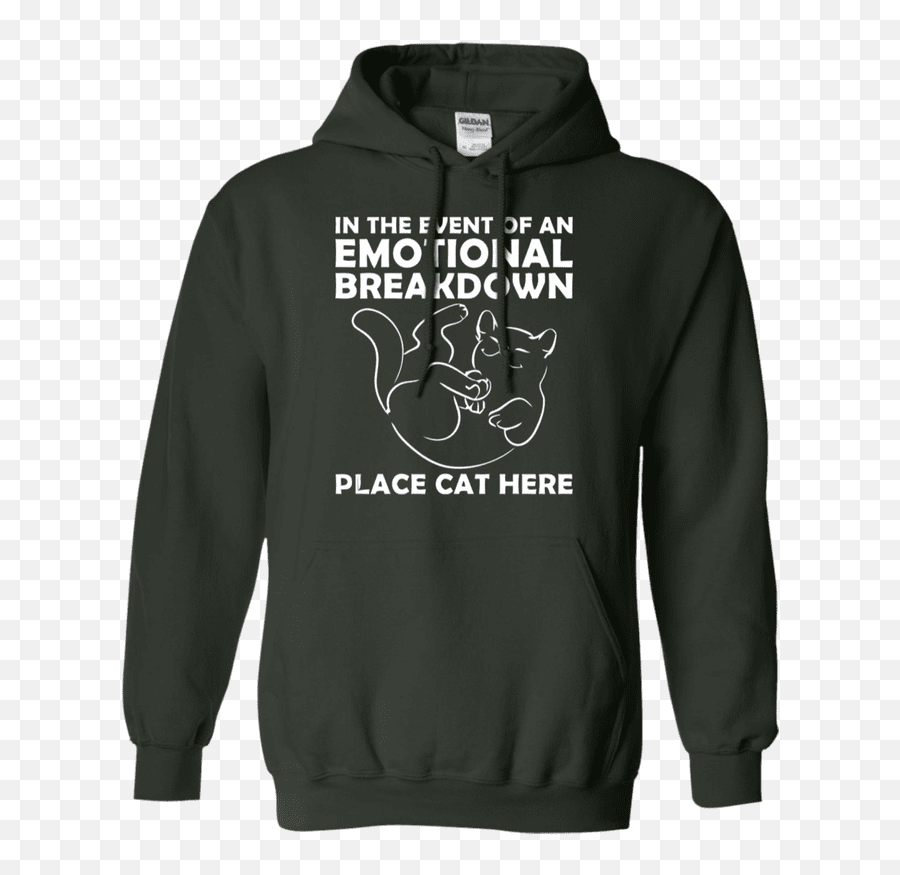 In The Event Of An Emotional Breakdown - Place Cat Here Hoodie Emoji,Grey Emotion