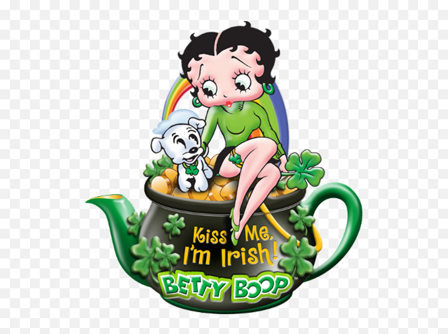 Leprechaun Clipart Coffee Leprechaun - Betty Boop Naughty St Day Emoji,Boop Emoji