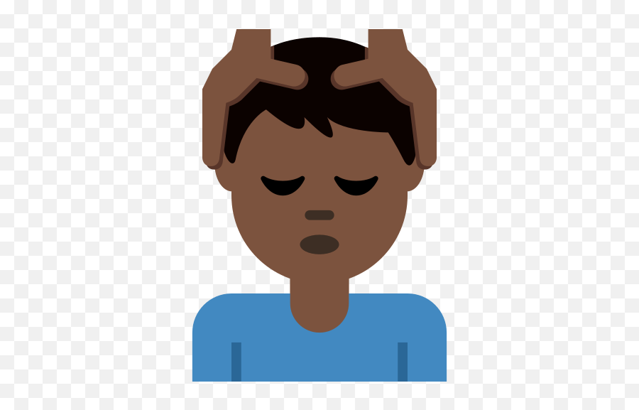 U200d Man Getting Massage Emoji With Dark Skin Tone Meaning - Whatsapp Emoji Masaje Hombre,Man Emojis
