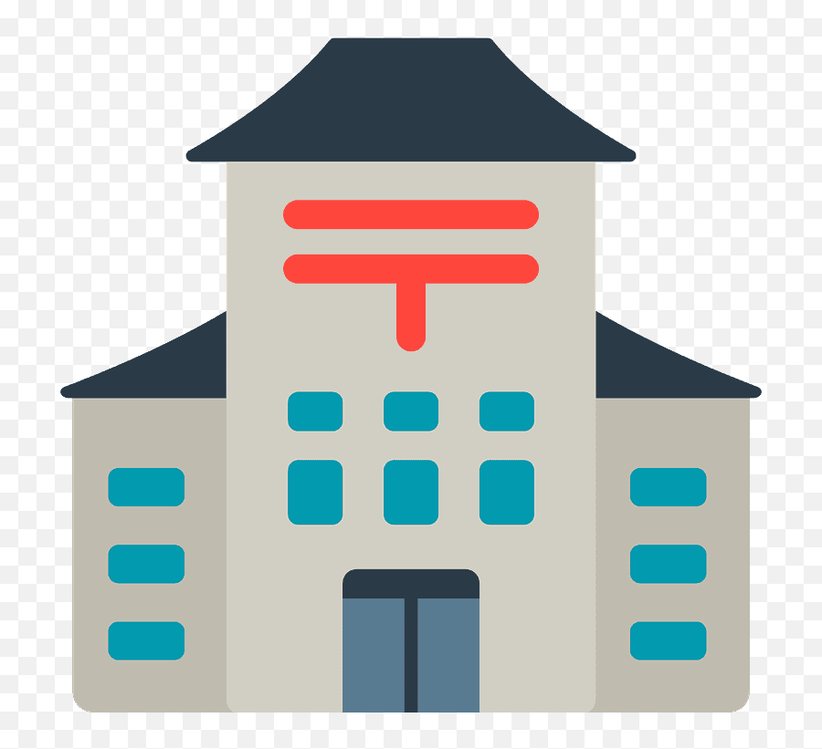 Japanese Post Office Emoji Clipart - Japanese Post Office Clipart Png,Post Office Emoji