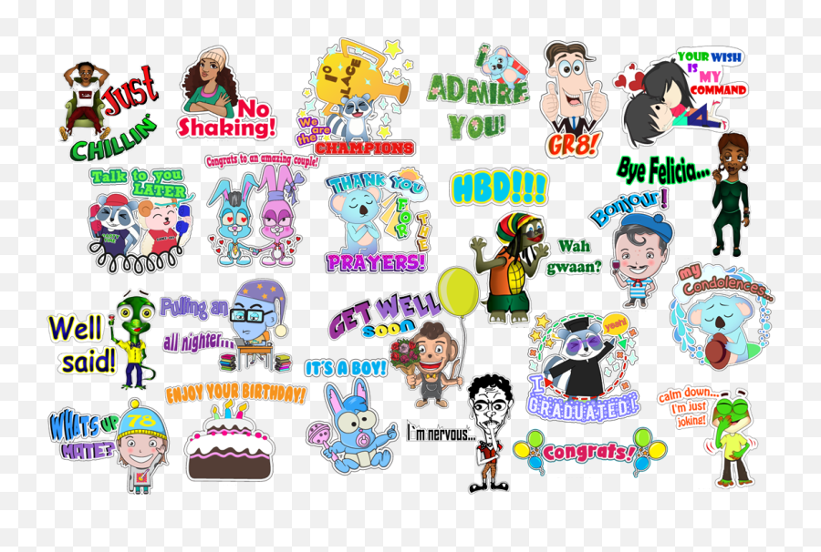 Digi Stickers - For Adult Emoji,Bye Felicia Emoji Movie