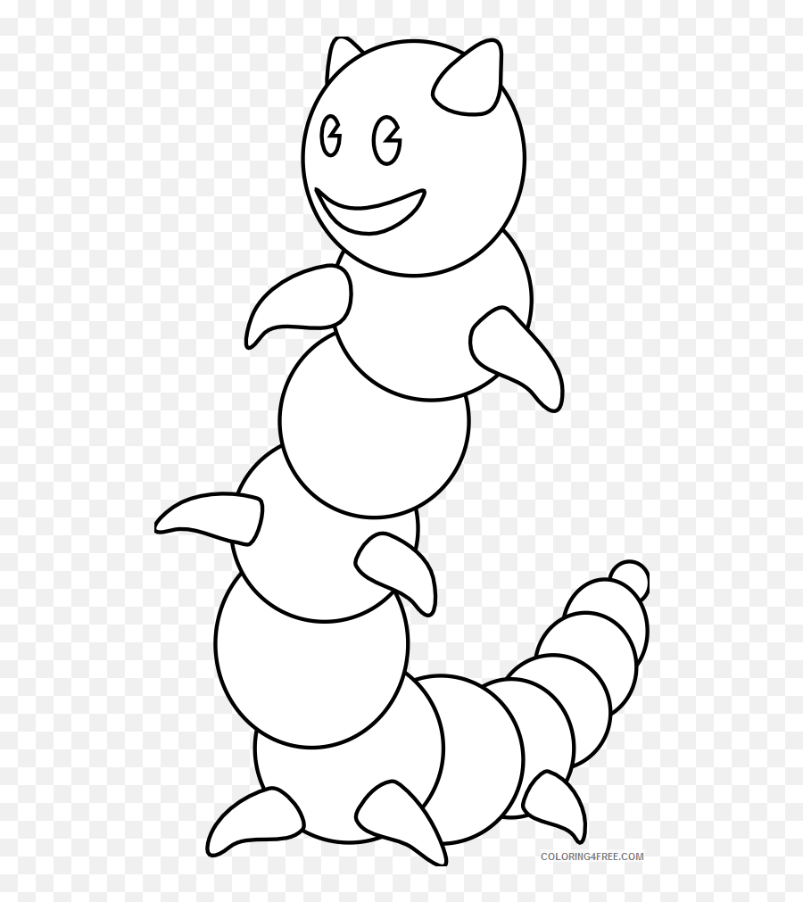 Worm Coloring Pages Clipartist Net Worm Printable - Caterpillar Cartoon Outline Emoji,Earthworm Emoji